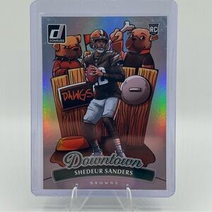 Shedeur Sanders Downtown 2025 Panini Donruss SSP Case Hit Rookie #17 RC Browns